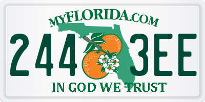 FL license plate 2443EE