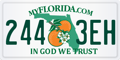 FL license plate 2443EH
