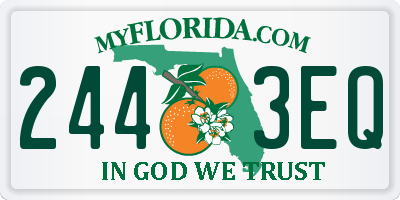 FL license plate 2443EQ