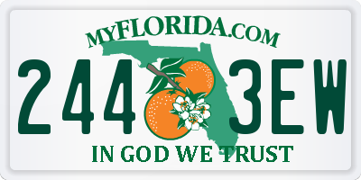 FL license plate 2443EW
