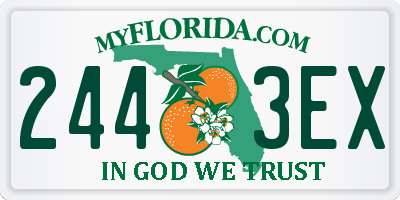 FL license plate 2443EX
