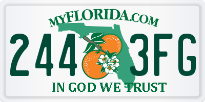 FL license plate 2443FG
