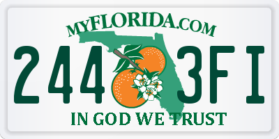 FL license plate 2443FI
