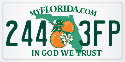 FL license plate 2443FP