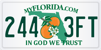 FL license plate 2443FT