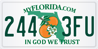 FL license plate 2443FU