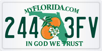 FL license plate 2443FV
