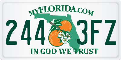 FL license plate 2443FZ
