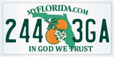 FL license plate 2443GA