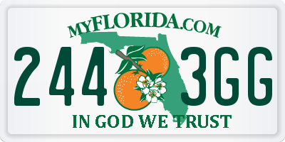 FL license plate 2443GG