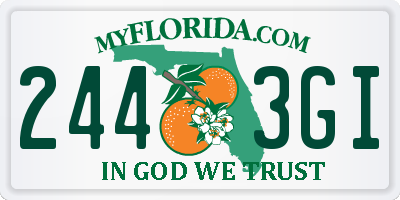 FL license plate 2443GI