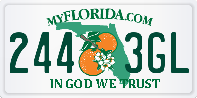 FL license plate 2443GL