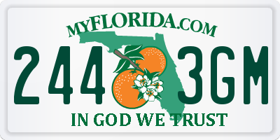 FL license plate 2443GM