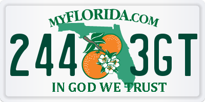 FL license plate 2443GT
