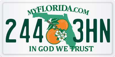 FL license plate 2443HN
