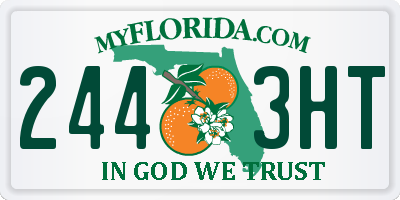 FL license plate 2443HT