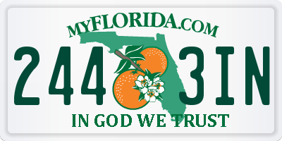 FL license plate 2443IN