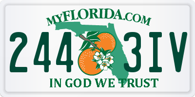 FL license plate 2443IV