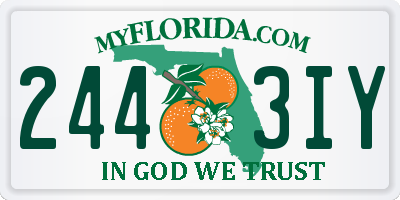 FL license plate 2443IY