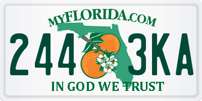 FL license plate 2443KA