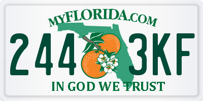 FL license plate 2443KF