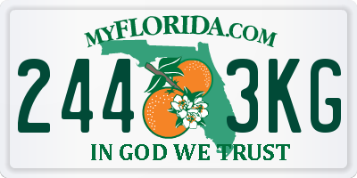 FL license plate 2443KG