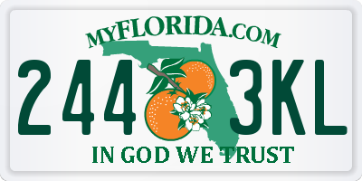 FL license plate 2443KL
