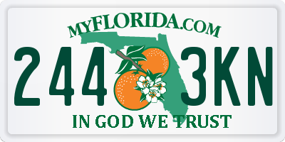 FL license plate 2443KN