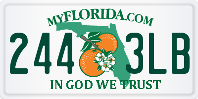 FL license plate 2443LB