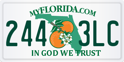 FL license plate 2443LC