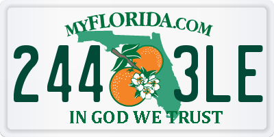 FL license plate 2443LE