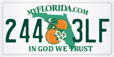 FL license plate 2443LF