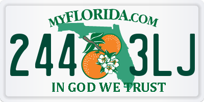 FL license plate 2443LJ