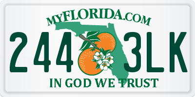 FL license plate 2443LK