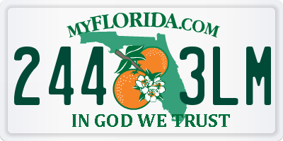 FL license plate 2443LM