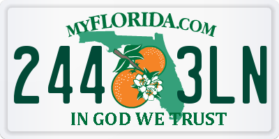 FL license plate 2443LN