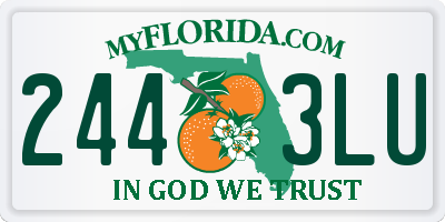 FL license plate 2443LU