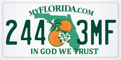 FL license plate 2443MF