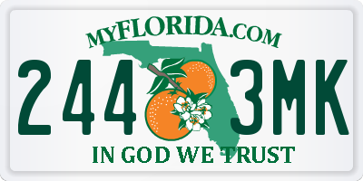 FL license plate 2443MK