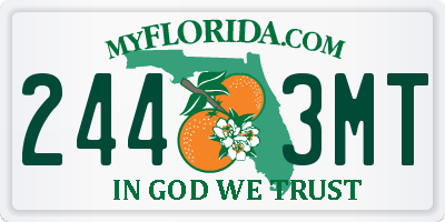 FL license plate 2443MT