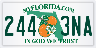 FL license plate 2443NA
