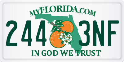 FL license plate 2443NF