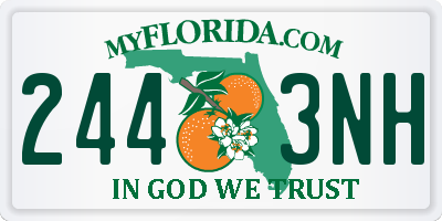 FL license plate 2443NH