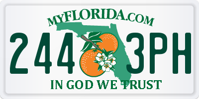 FL license plate 2443PH