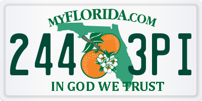 FL license plate 2443PI
