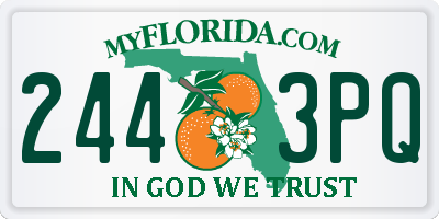 FL license plate 2443PQ