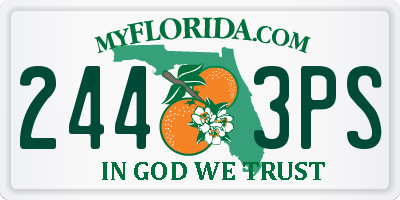 FL license plate 2443PS