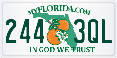 FL license plate 2443QL