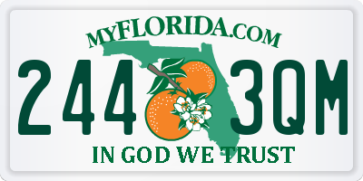 FL license plate 2443QM