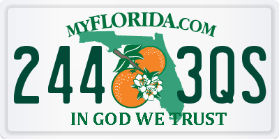 FL license plate 2443QS